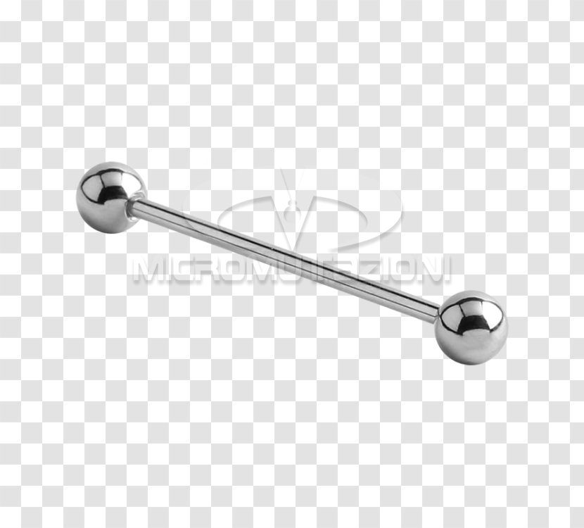 Body Piercing Barbell Jewellery Tongue Industrial - Navel Transparent PNG