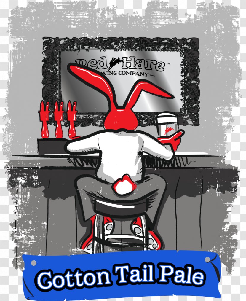 Red Hare Brewing Company Pale Ale Beer Brewery - Logo - Cotton Tail Transparent PNG