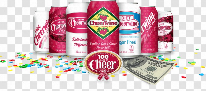 Cheerwine Drink Can 100 Cans Fizzy Drinks Transparent PNG