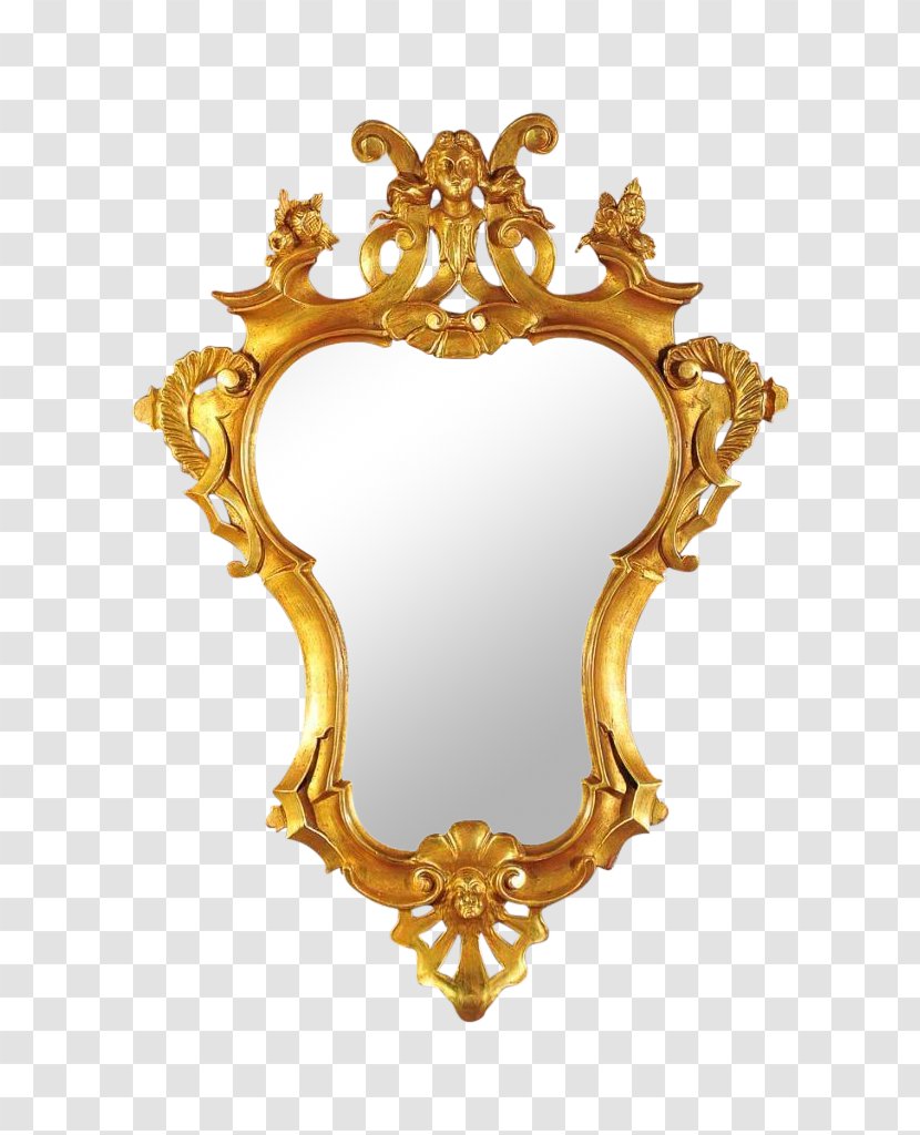 18th Century Mirror Italian Rococo Art Cartouche - Woman Transparent PNG