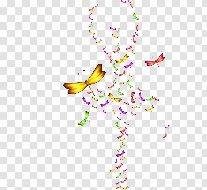 Dance Pattern - Watercolor - Color Dragonfly Transparent PNG