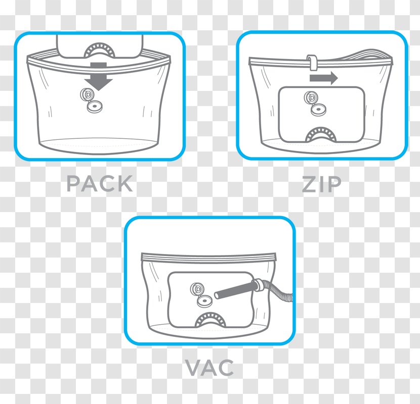 Paper Ziploc Vacuum Packing Bag - Bagged Transparent PNG