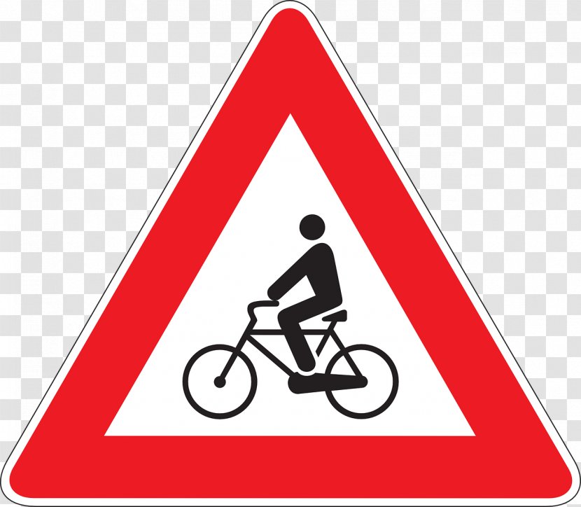 Traffic Sign Bicycle Warning Road Transparent PNG