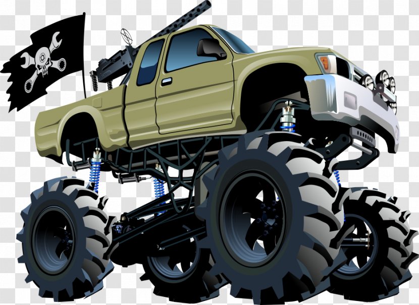 Car Monster Truck Clip Art - Automotive Tire - Aircraft Machine Guns Vector Transparent PNG