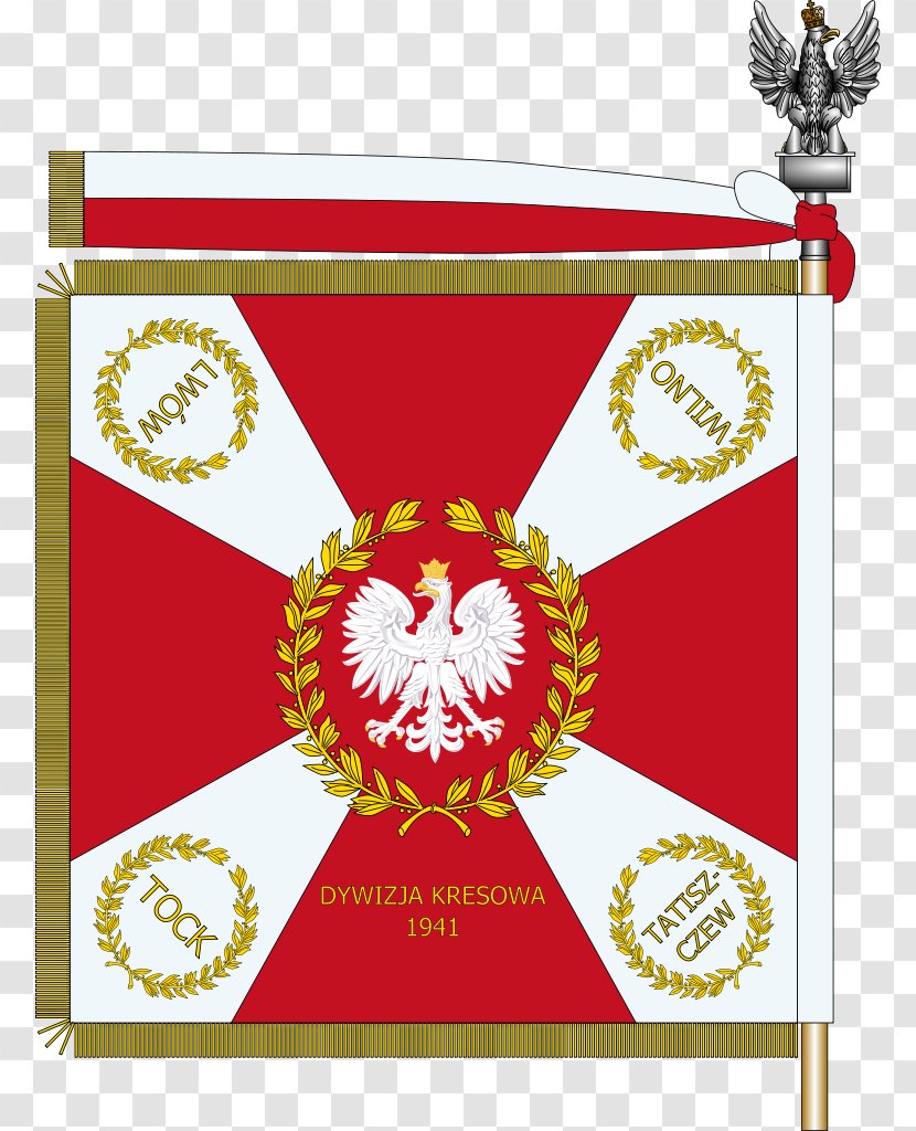 Flag Of Poland Military Colours, Standards And Guidons Polskie Sztandary Wojskowe Second Polish Republic - Heraldic Transparent PNG