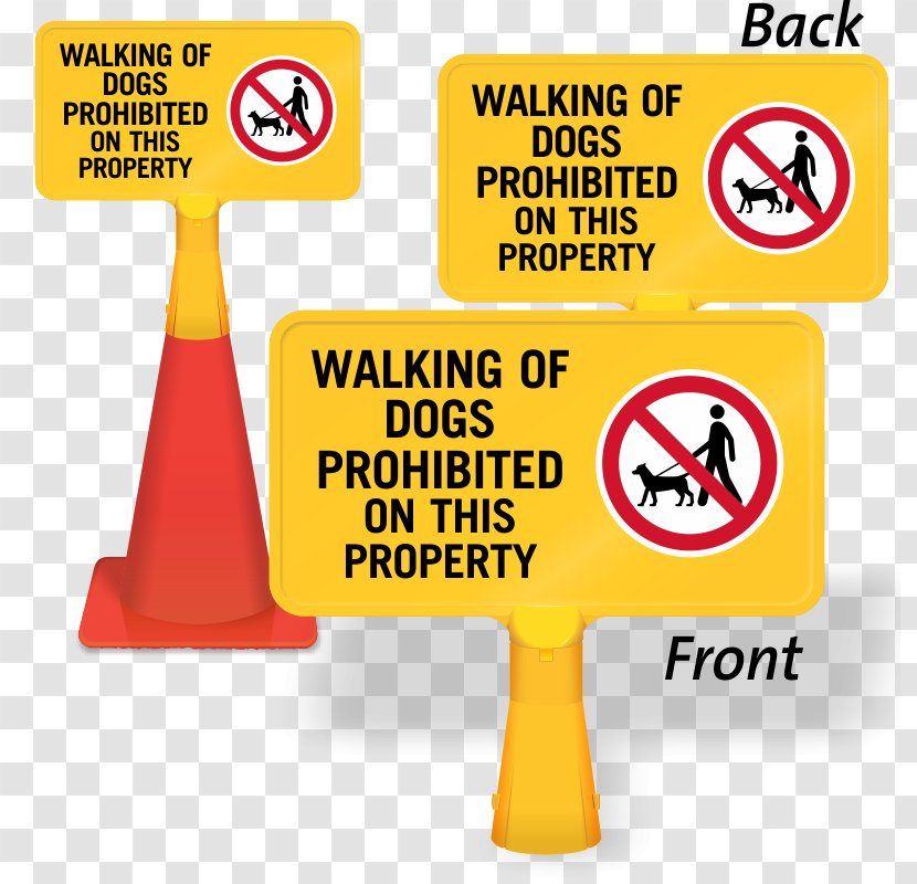 Dog Walking Traffic Sign Pedestrian - Property Transparent PNG