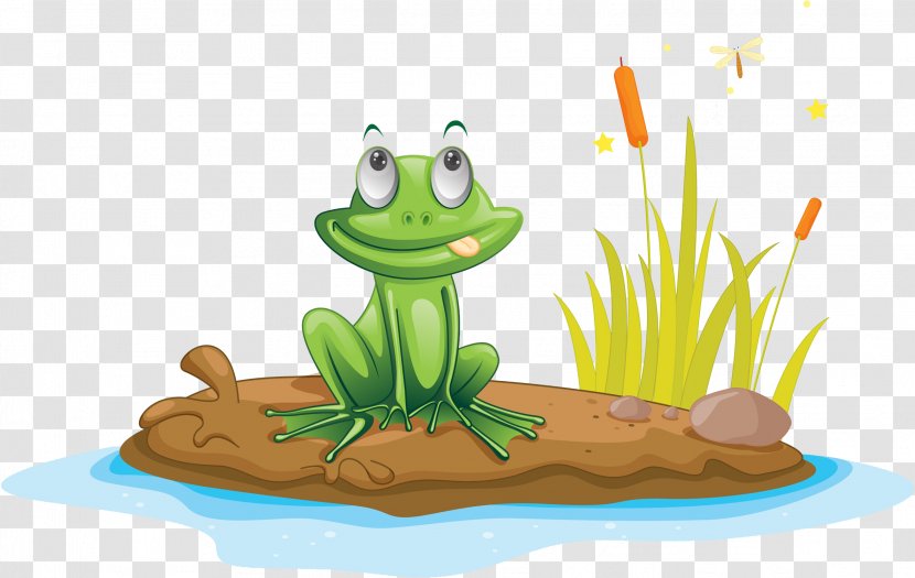 Michigan J. Frog Edible Illustration - A With Tongue Sticking Out On The Bank Of River Transparent PNG