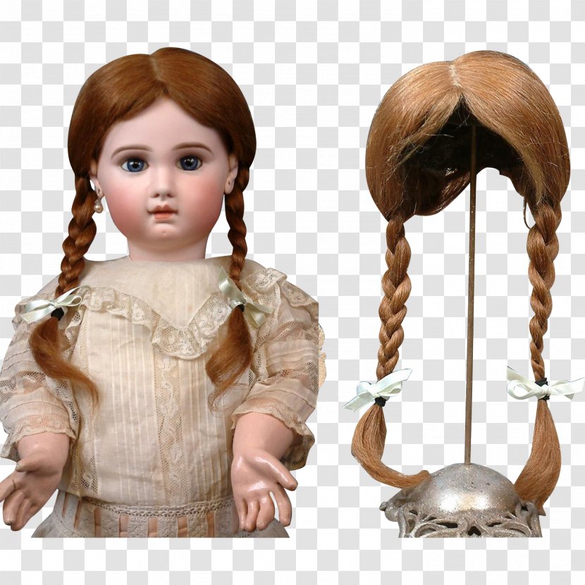 Wig Bisque Doll Antique Braid Transparent PNG