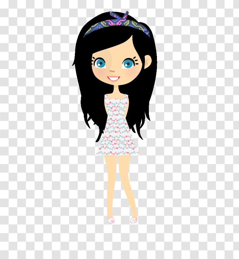 Black Hair Doll Child Brown - Watercolor - Tmall Dolls Transparent PNG