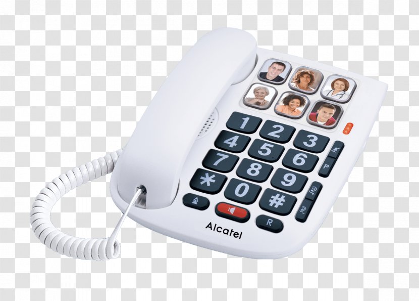 Sobremesa Alcatel Tmax 10 Con Teclas Grandes Landline For The Elderly T MAX 20 White Mobile Home & Business Phones - Kabelloses Telefon D135 Dect Schwarz Transparent PNG