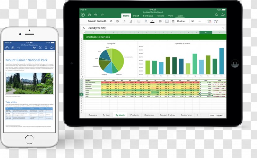 Ipad Microsoft Office 365 Mobile Apps Apple Multimedia Ipad Transparent Png