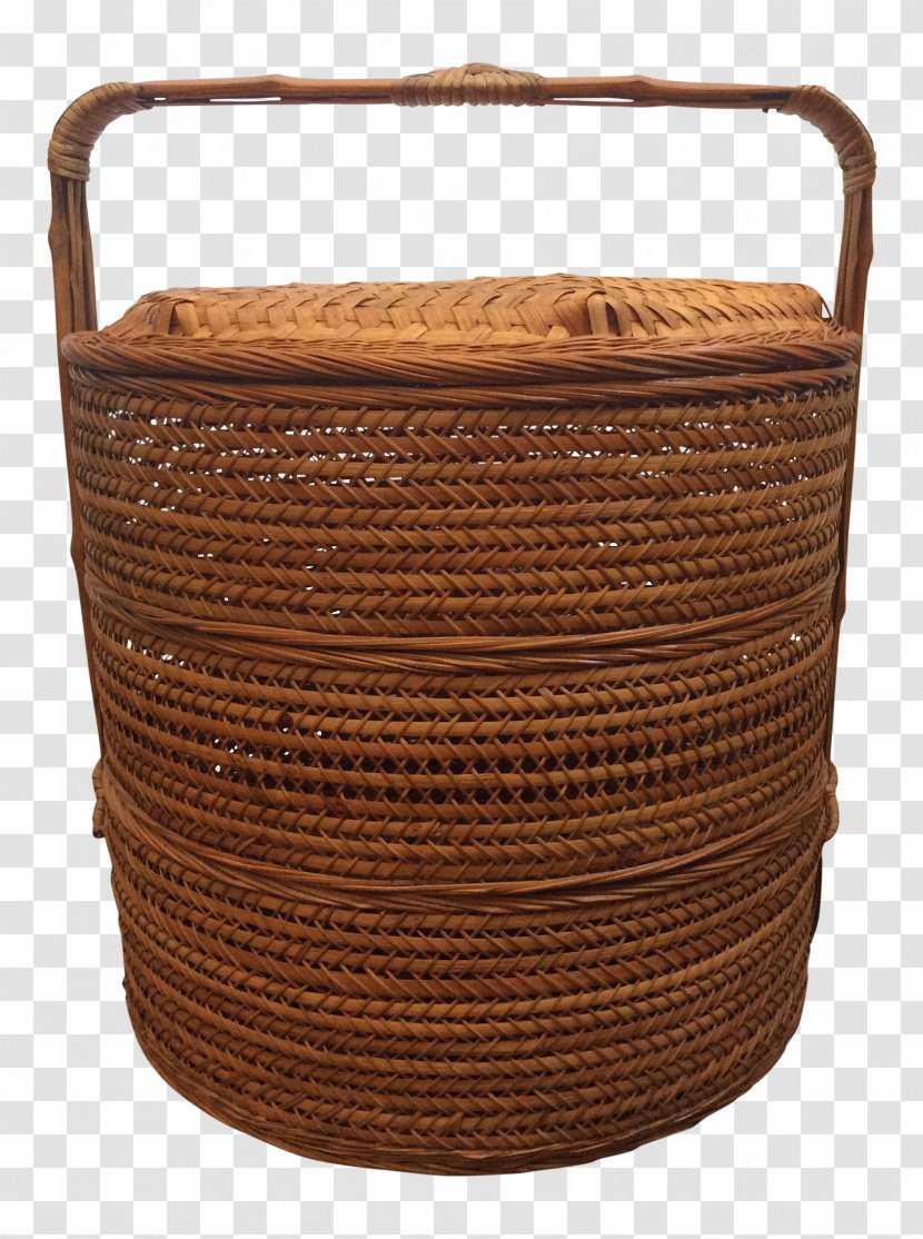 The Longaberger Company Wicker Basket Rattan Antique - Lid - Ear With A Bamboo Transparent PNG