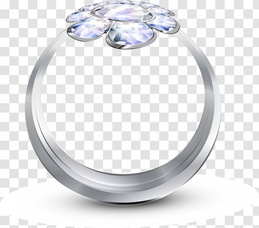 Ring Diamond - Shape - Vector Hand-painted Flower Transparent PNG