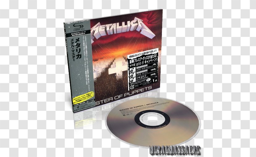 Master Of Puppets Compact Disc Metallica Thrash Metal Album - Silhouette Transparent PNG