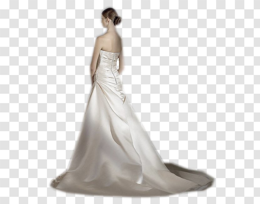 Wedding Dress Party Satin Shoulder - Gown Transparent PNG