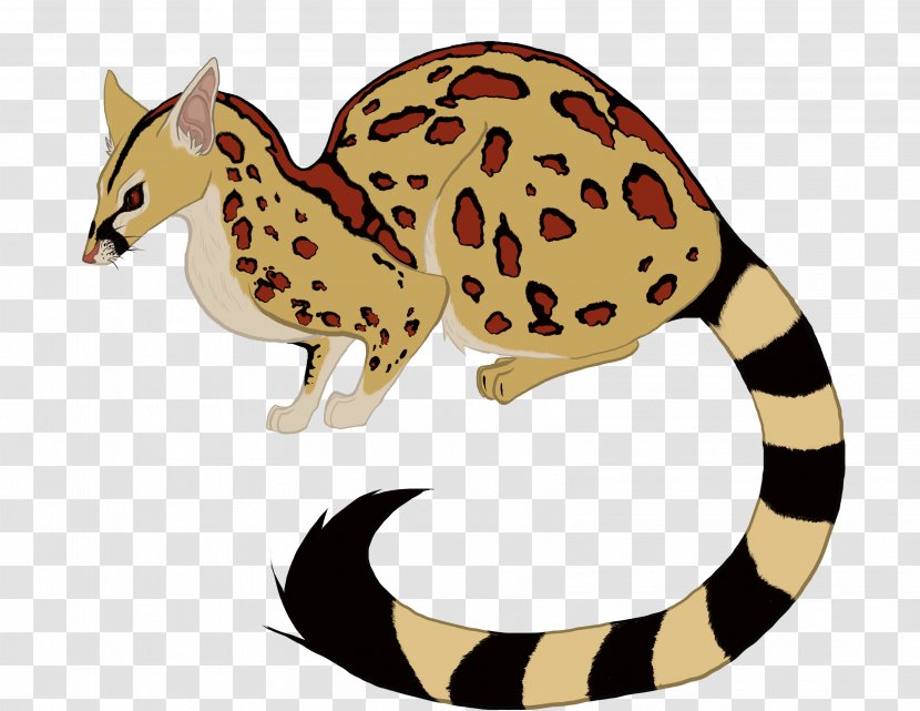 Genet Civet Carnivora Animal Clip Art - Mongoose - Mammal Transparent PNG