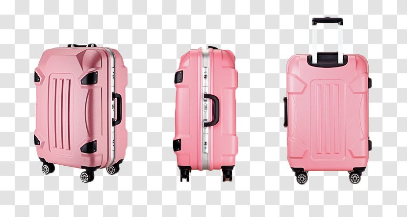 Hand Luggage Suitcase Baggage Travel - Box - Pink Suitcase, Image Transparent PNG