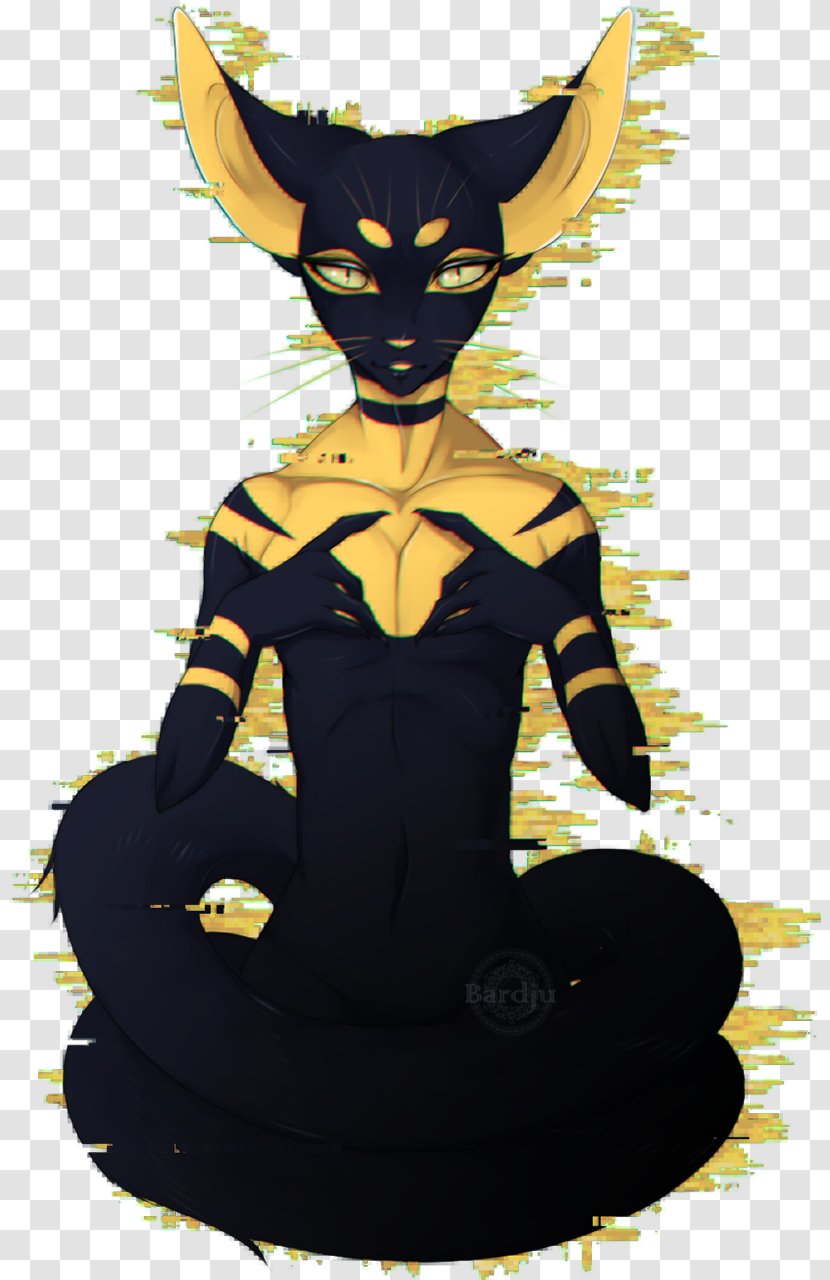 Cat Black Hair Tail Legendary Creature Supernatural - Flower Transparent PNG