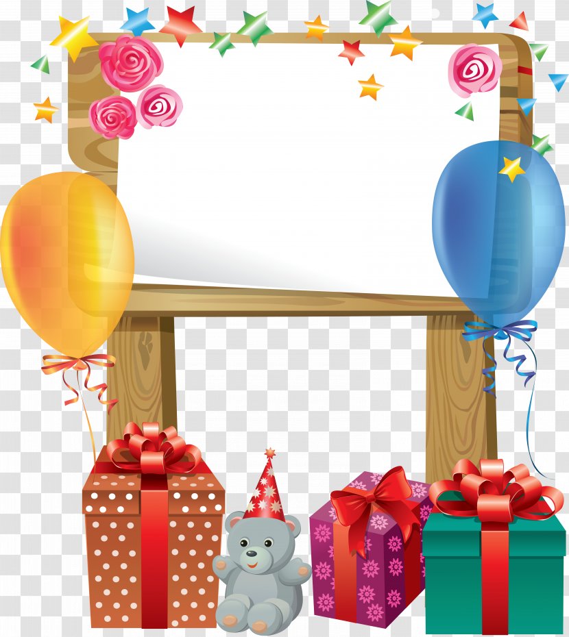 Birthday Cake Picture Frames Clip Art - Baby Toys - Joyeux Anniversaire Transparent PNG