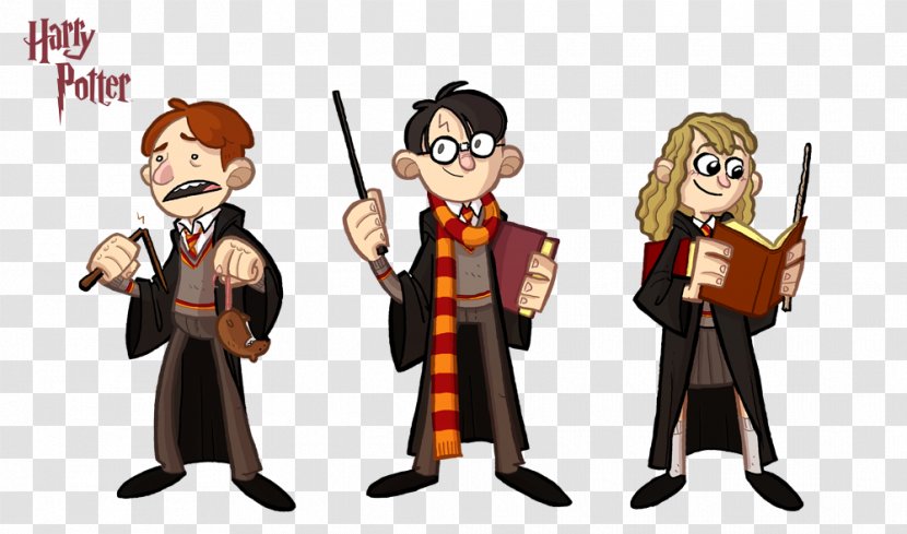 Fiction Human Behavior Illustration Character - Harry Ron And Hermione Transparent PNG