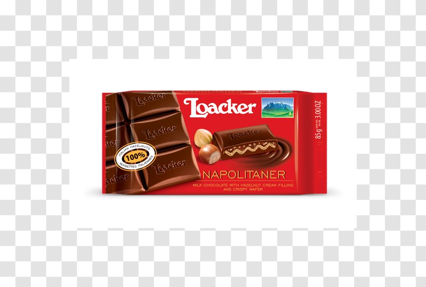 Chocolate Bar Praline Waffle Loacker - Confectionery - Wafer Transparent PNG