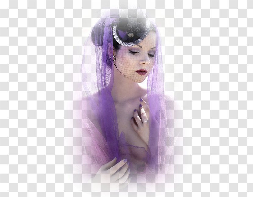 Shades Of Purple Color Face Woman - Flower Transparent PNG