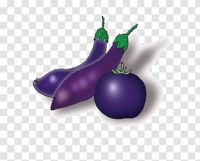 Eggplant Vegetable - Purple - Hand-painted Transparent PNG