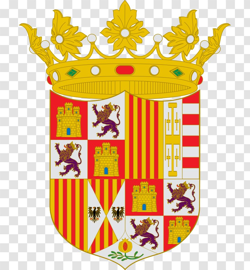 Spain Catholic Monarchs Crown Of Castile Escutcheon Kingdom Aragon - Province Valladolid Transparent PNG