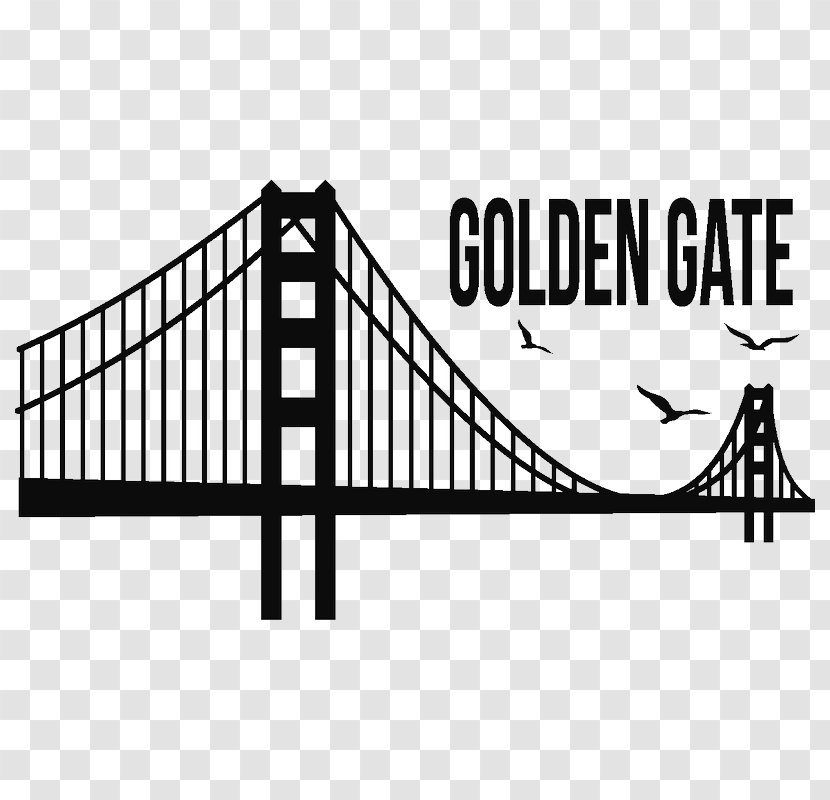 Golden Gate Bridge Sticker Silhouette - Fence Transparent PNG