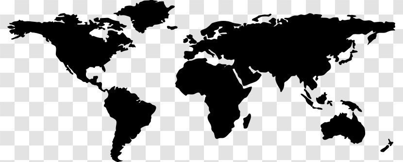 World Map Wall Decal Globe - Black - Mundi Transparent PNG