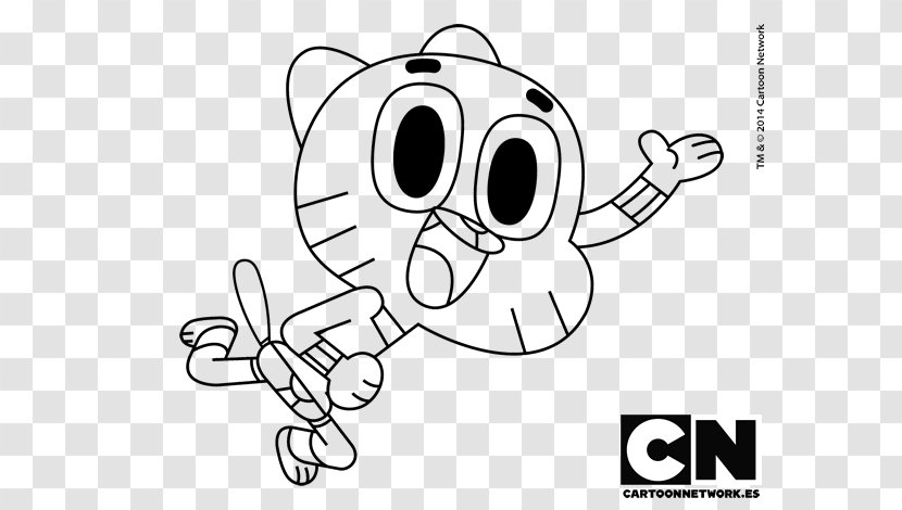 Gumball Watterson Drawing Cartoon Network Rigby Image - Silhouette - Gumballl Darwin Coloring Pages Transparent PNG