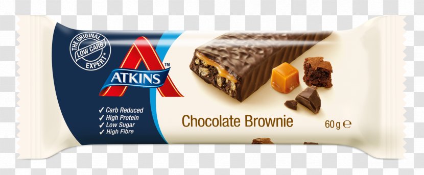 Chocolate Brownie Bar Fudge Atkins Diet - Protein Transparent PNG