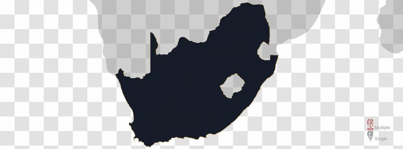 South Africa Silhouette - Black And White Transparent PNG