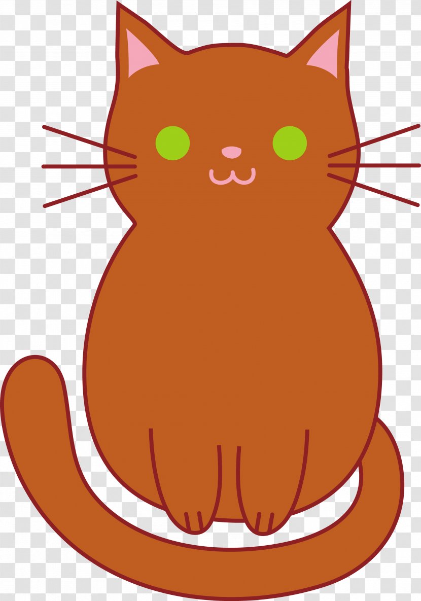 Cat Kitten Cartoon Clip Art - Whiskers - Brown Cliparts Transparent PNG