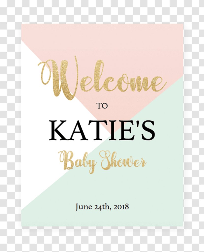 Baby Shower Greeting & Note Cards Infant Bridal Party - Gold Transparent PNG