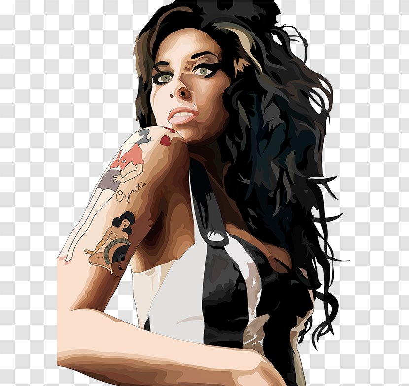 Amy Winehouse Rehab Back To Black Hair - Long Transparent PNG