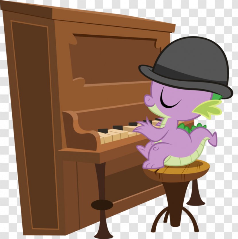 Spike Twilight Sparkle Rarity Piano Clip Art - Table - Playing The Transparent PNG