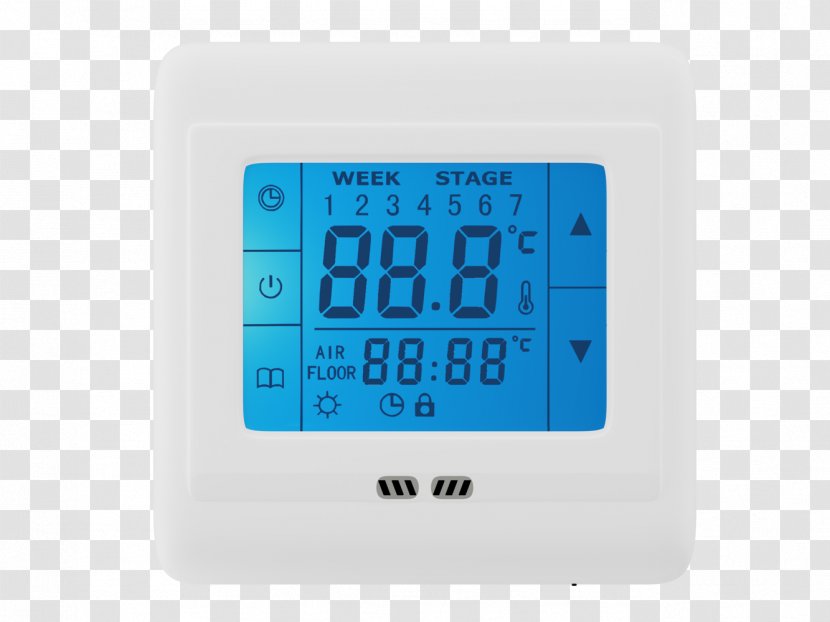 Thermostat Central Heating Touchscreen Temperature Berogailu - House - Illuminated Sign Transparent PNG