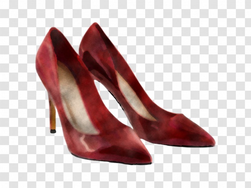 Footwear High Heels Red Court Shoe Basic Pump - Satin - Leather Transparent PNG