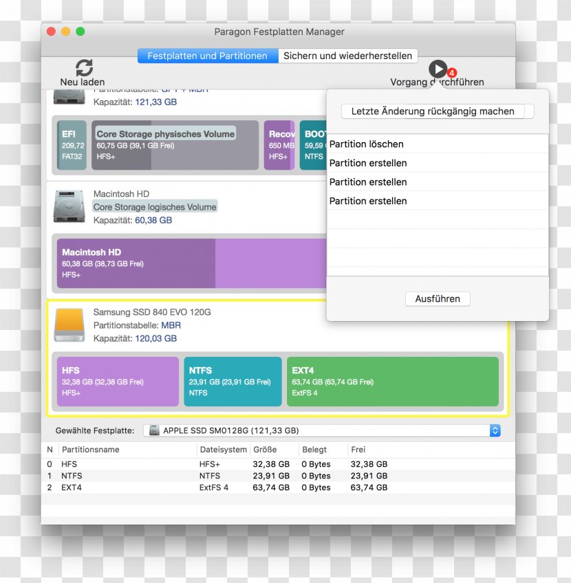 Computer Program Hard Drives MacOS Disk Utility - Screenshot - Kde Partition Manager Transparent PNG