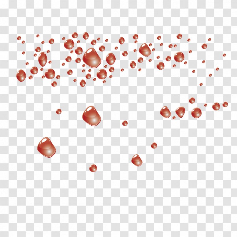 Red Drop Glass Water - Transparency And Translucency - Drops Transparent PNG