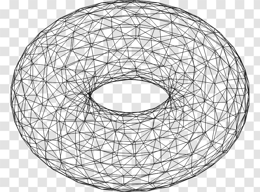 Torus Wire-frame Model 3D Computer Graphics Three-dimensional Space - Threedimensional - Circle Transparent PNG