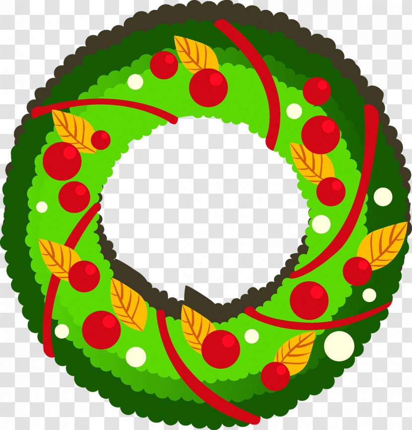 Christmas Decoration Candy Cane Garland - Wreath Transparent PNG