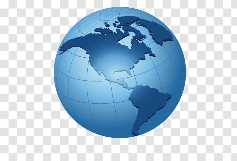 Globe World Map Illustration - Blue Earth Transparent PNG