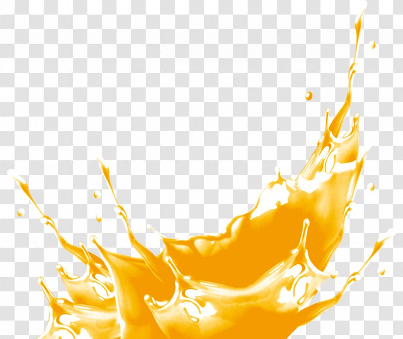 Orange Juice Fruit - Yellow - Splash Transparent PNG