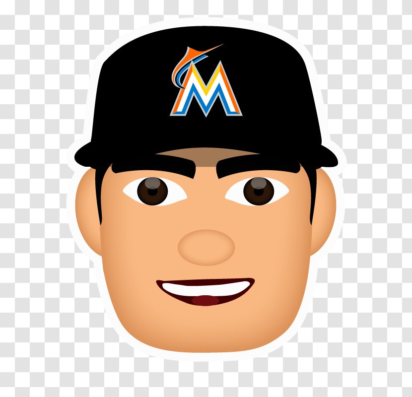 Miami Marlins MLB Spring Training Baseball Outfielder - Facial Expression Transparent PNG