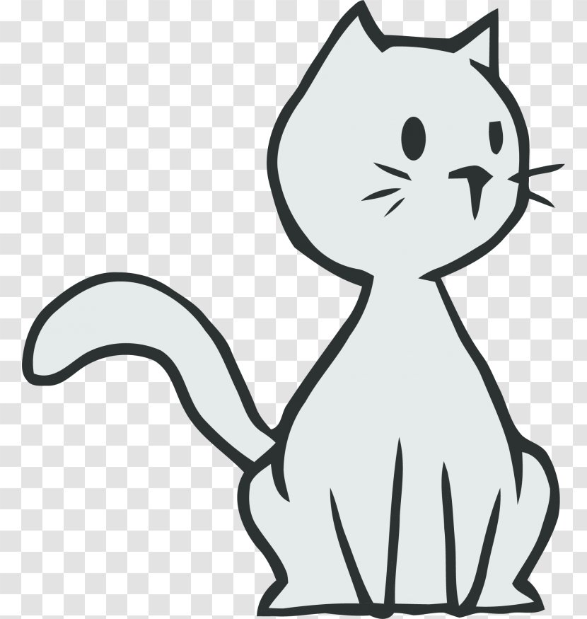 Cat Drawing Art Museum Cartoon Sketch - Silhouette Transparent PNG