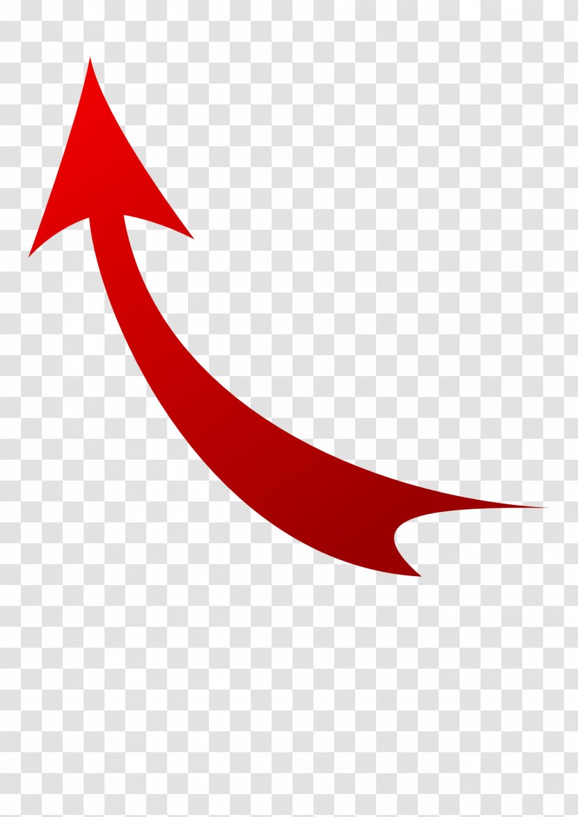 Curve Clip Art - Curved Up Arrow Transparent PNG