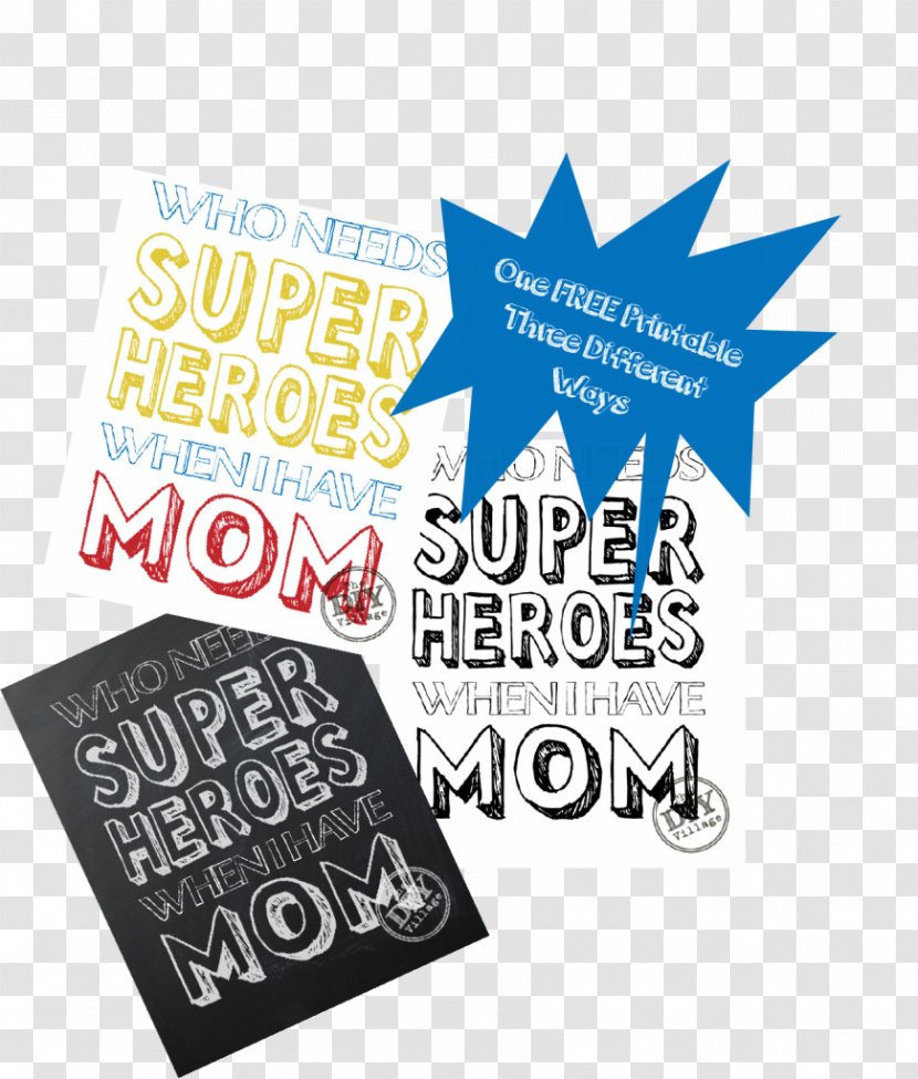 Mother's Day Gift Father's - Superhero Transparent PNG