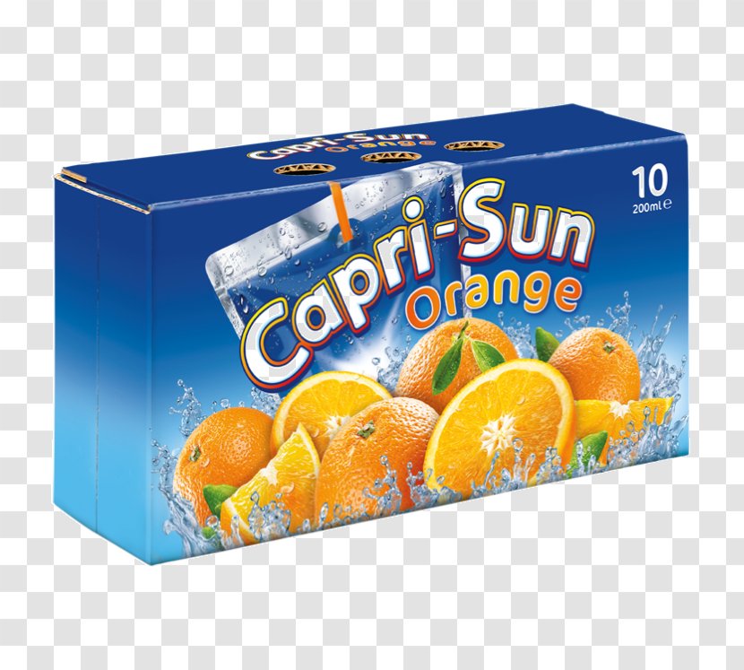 Orange Juice Drink Nectar Capri Sun - Mix Transparent PNG